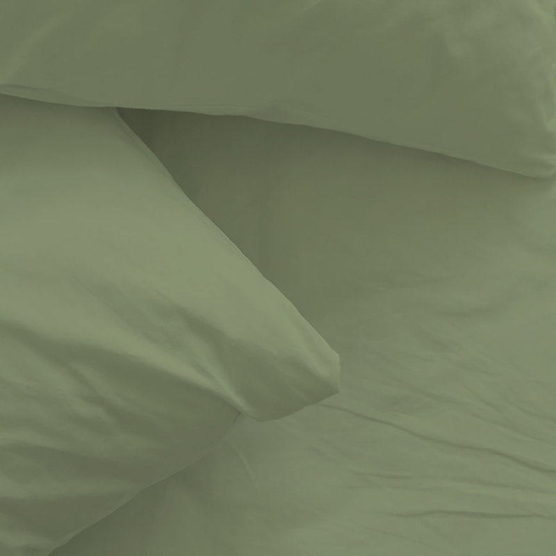 6-Piece Rayon From Bamboo Blend Sheet Set, Queen Sheet Set + 1 Fitted Sheet + 4 Pillowcases, Sage