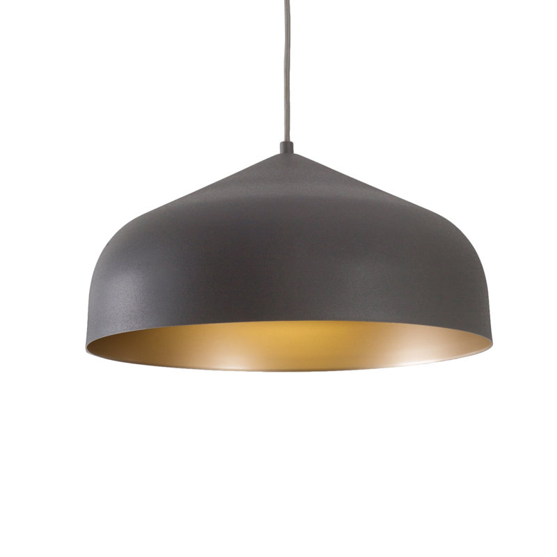 Helena 1 - Light Pendant, Black, Black/Gold, No Bulb Included