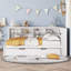 Wooden Daybed With Trundle, Daybed With Storage Shelf And USB Charging Ports