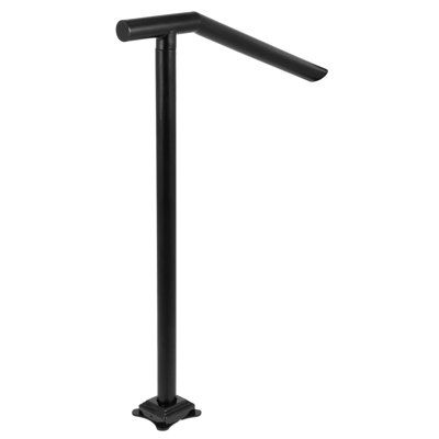 Stair Handrail 3cm Iron 1 Piece Black Floor Mounted