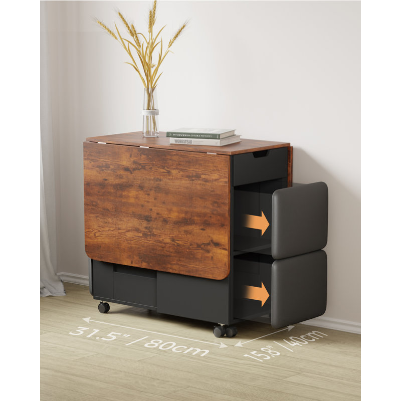 4 - Person Dining Set, Black, Brown, Black