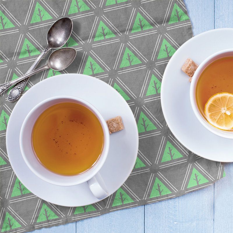 Theo Nath Tea Towel Kitchen Towel, Green/White/Gray, Cotton Twill