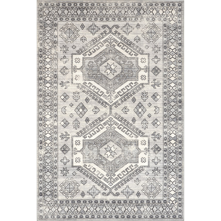 Mae SpinClean Tribal Motif Machine Washable Area Rug