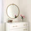 Ewan Round Metal Framed Wall Mounted Accent Mirror in Gold