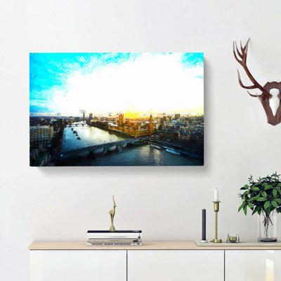 Big Ben and the London Skyline - Wrapped Canvas