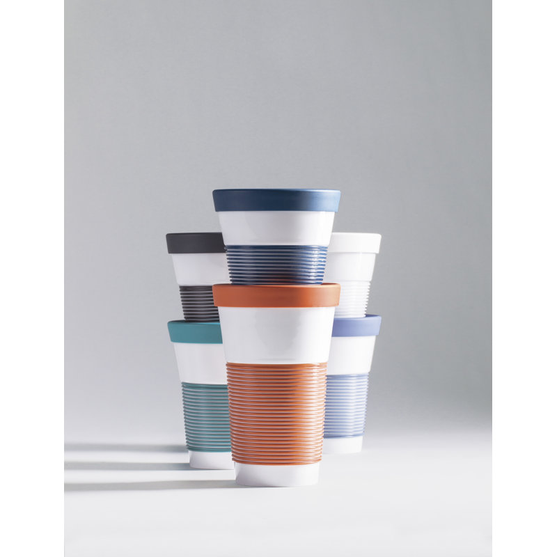 Cupit Coffee Mug, White/Turquoise