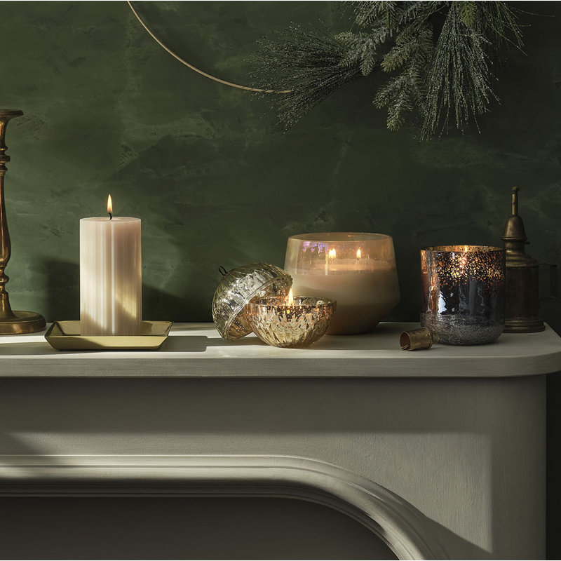 Petite bougie Noble Holiday Woodfire, Petit verre radiant