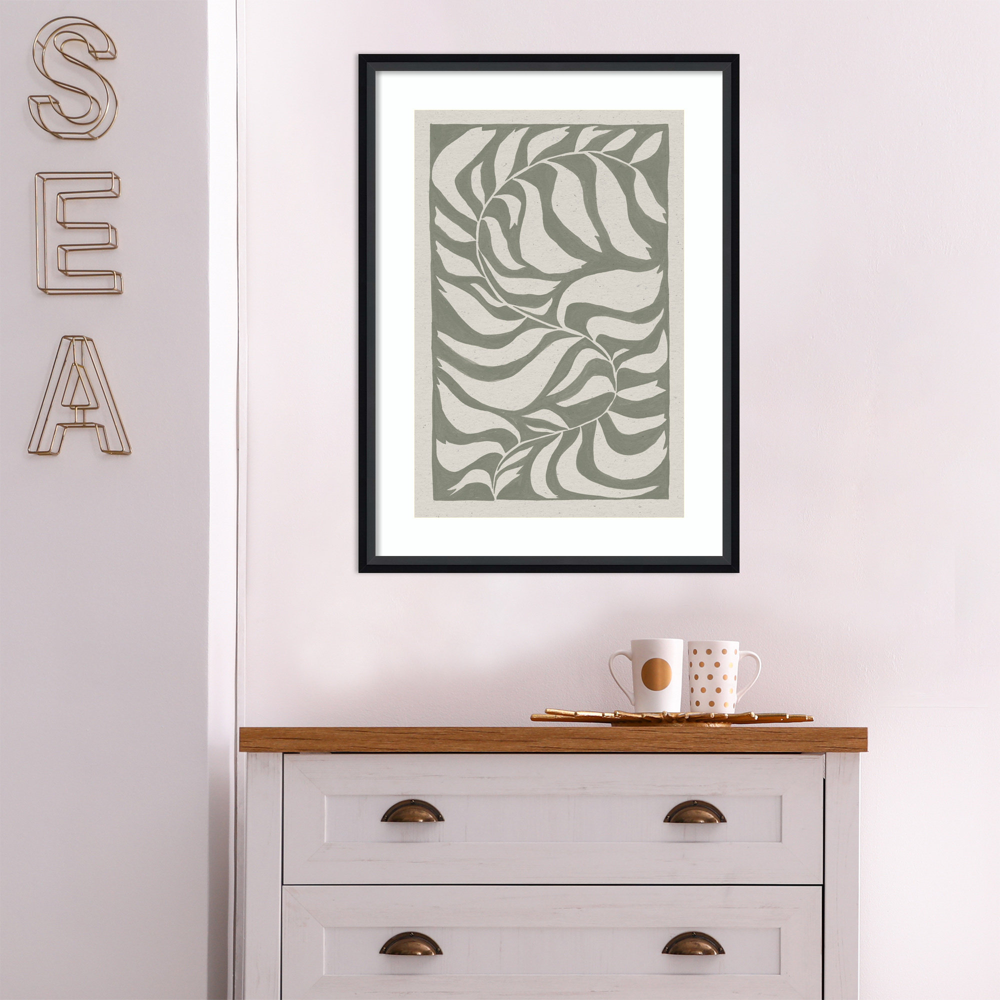 Winding Vine by Moira Hershey, 25" H x 19" W x 2" D, Black