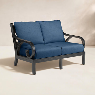 Monterey 55.51'' Wide Aluminum Loveseat with Sunbrella® Cushions
