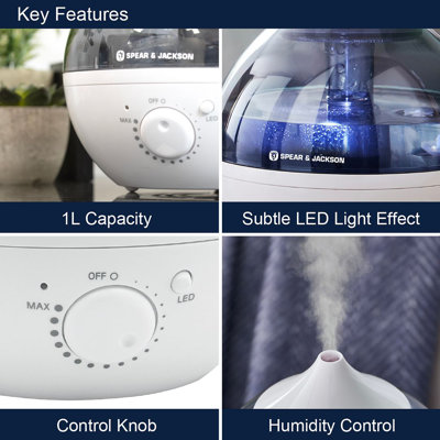 Symple Stuff 1L Aroma Diffuser Humidifier