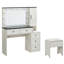 Ensemble de meuble-lavabo 43 po avec miroir à DEL et prise de courant et 5 tiroirs, ensemble de coiffeuse avec tabouret Narvis-2128152982