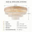 Luminaire encastré en cristal de luxe moderne à DEL encastré 31,5 "avec télécommande