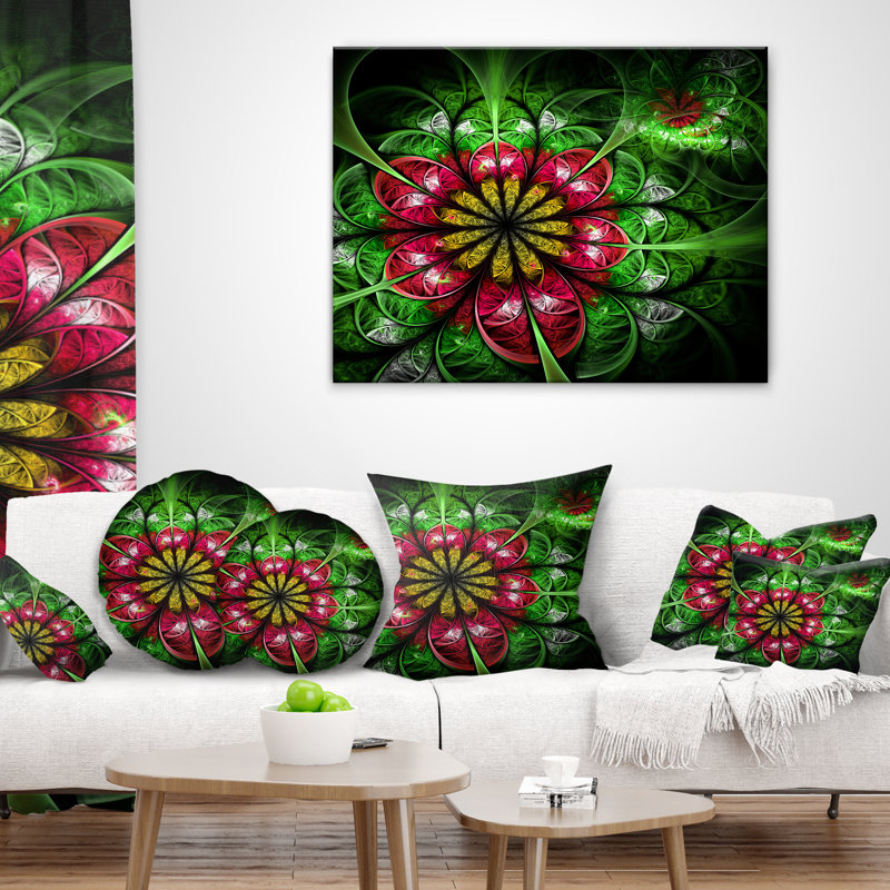  Coussin abstrait, 18 po x 18 po, Coussin décoratif