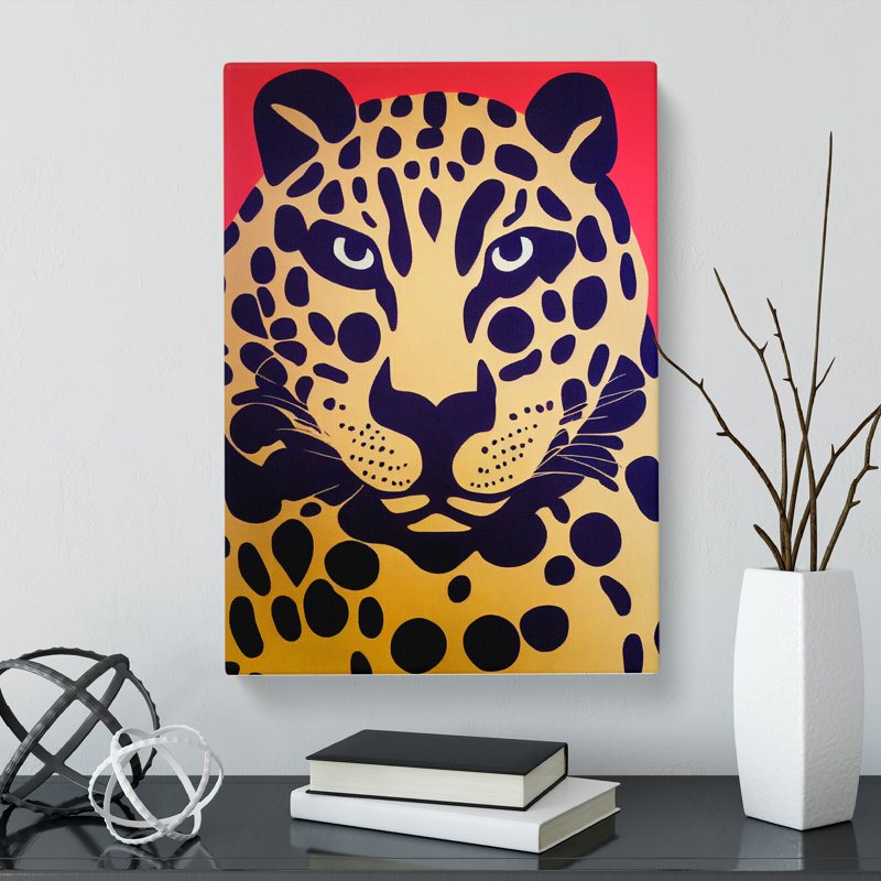 Leopard Contemporary - Wrapped Canvas, 60cm H x 40cm W x 3cm D