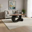 Ensemble de tables basses industrielles noires (ensemble de 2) au design circulaire emboîtable, parfait pour votre salon