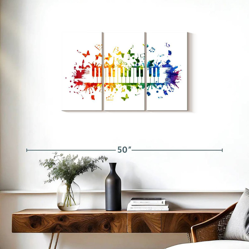 Abarca Rainbow Piano Keyboard, 20" H x 33" W