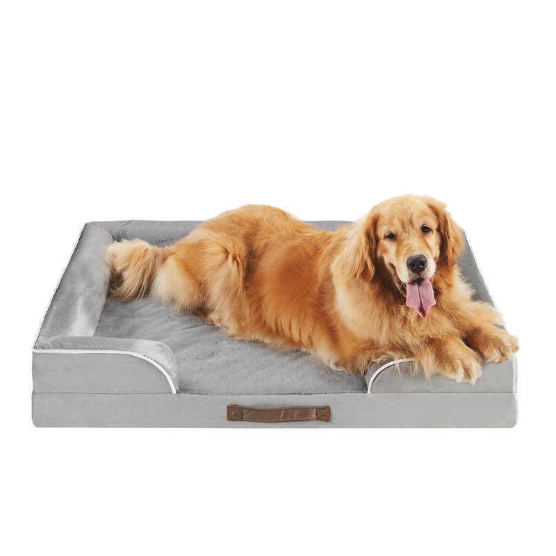 Lit orthopédique pour animaux Canvey, Gris, (Très grand) l 42 po x P 32 po x H 6,5 po
