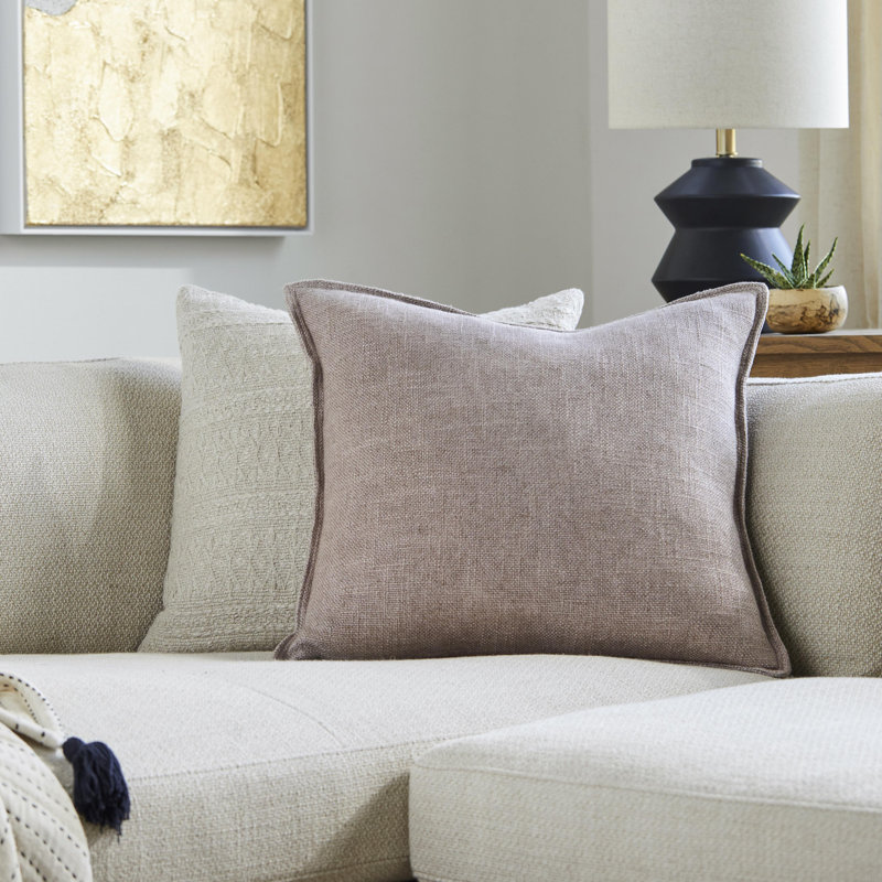 Coussin Thurman, 18 po x 18 po, Polyester/ Bourre en polyester, Brun