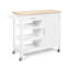 Kitchen Island with Pine Solid Wood Top-2024784568