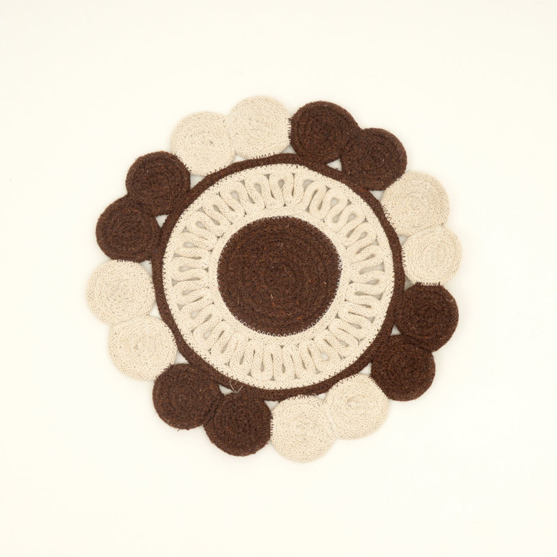 Cotton Floral Placemat, Brown