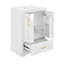 Meuble-lavabo moderne 24 po avec lavabo en céramique, 2 portes et 1 tiroir