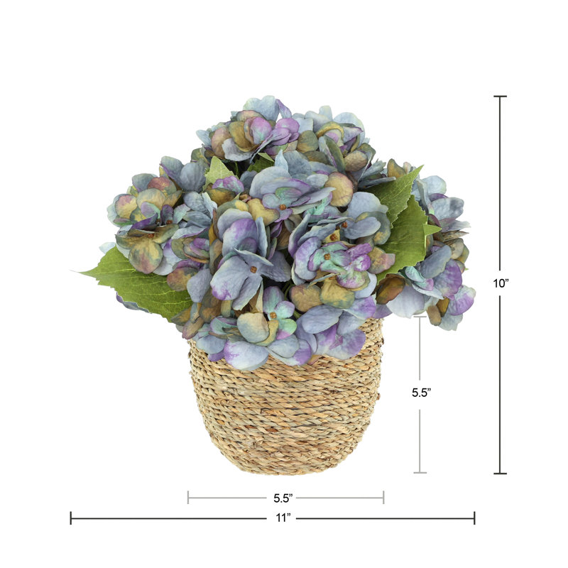 Fall Hydrangea Floral Arrangement, Blue