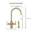 Double Handle Kitchen Faucet With Side Spray-70944577