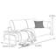 Chaise longue en cuir Cat Claw avec table d'appoint-105860116-105860124-105860121