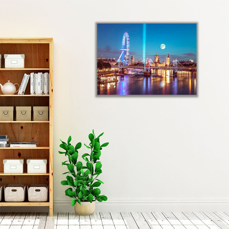 «London Skyline Across The River», reproduction d'art sur toile, H 36 po x l 48 po