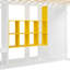 Lit mezzanine en bois pleine grandeur avec garde-robe, tablettes et armoire-721740134