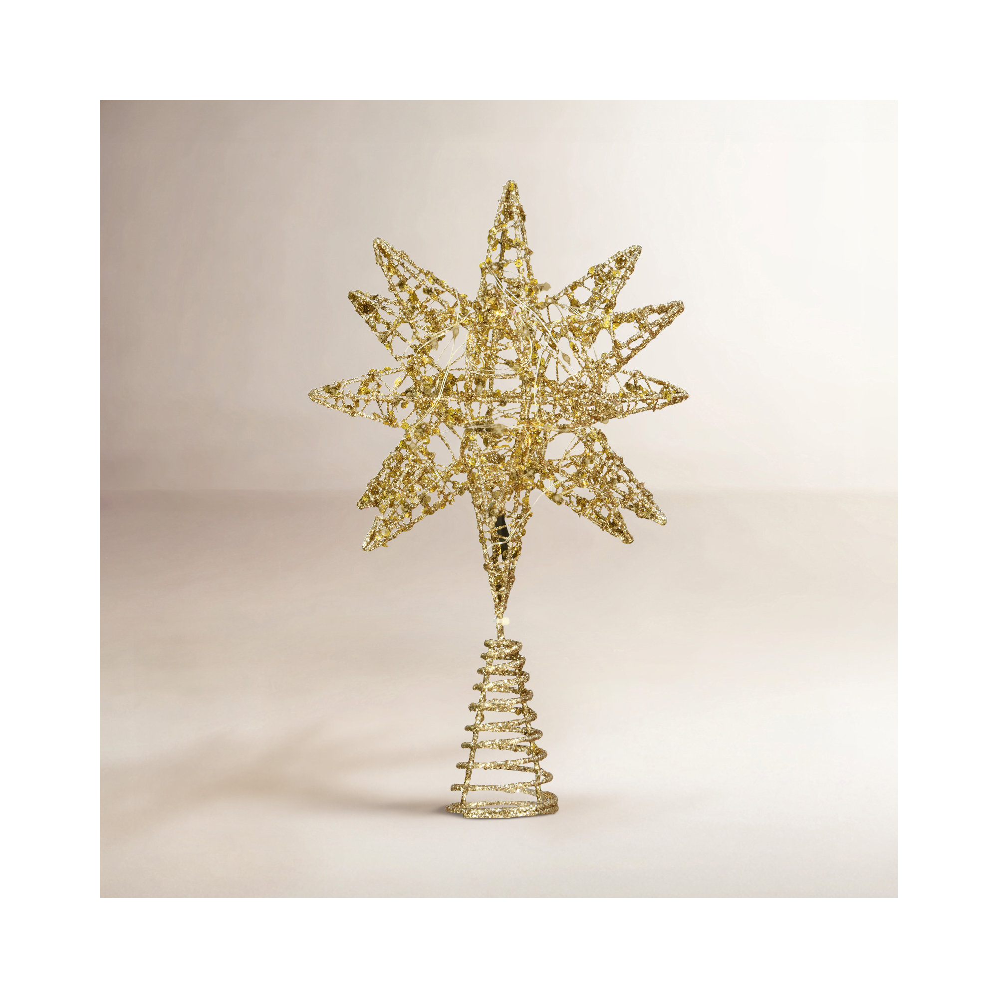 The Holiday Aisle® 14.5" Falling Star Tree Top for Artificial Trees with Dual Color Lights
