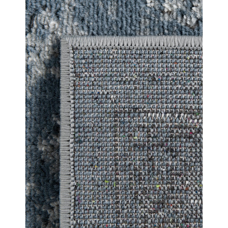 Tapis oriental bleu Charters Towers, Octogone 5 pi 3 po x 5 pi 3 po