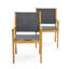 Paire de chaises de salle à manger Kd - structure en bois, couleur de conception moderne, profondeur de 21,95 po, poids de 17,59 lb, largeur de chaises de jardin de 24,7 po, hauteur de 34,7 po, sans coussins,