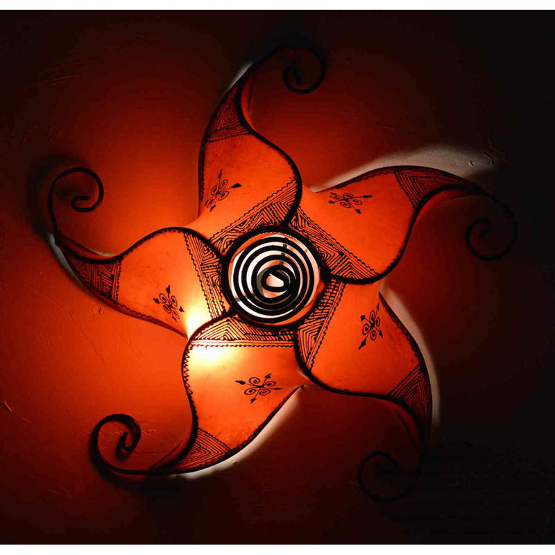 Lustre géométrique unique à 1 lumière avec accents en fer forgé Arnold