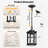 Matte Black Waterproof Outdoor Hanging Lantern with Adjustable Chain