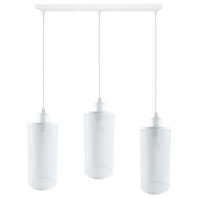 Segovia 1 - Light White Drum Pendant