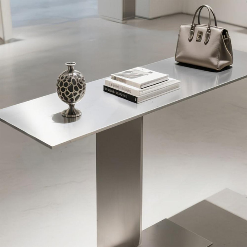 Table de présentation en acier inoxydable, H 29,53 po x l 31,5 po x P 19,69 po