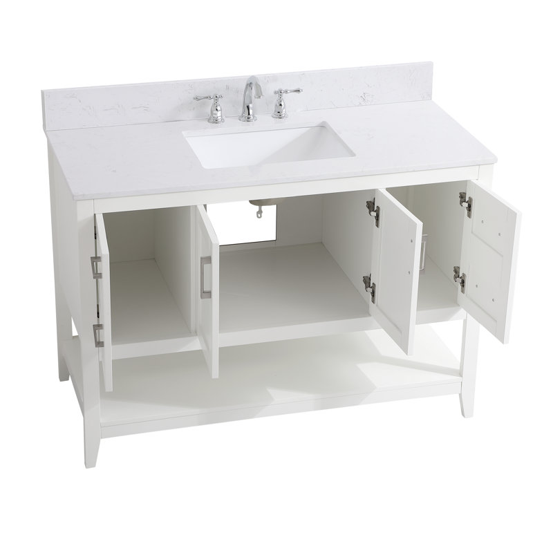 Ensemble de meuble-lavabo simple 48 po Scottsbluff, Blanc