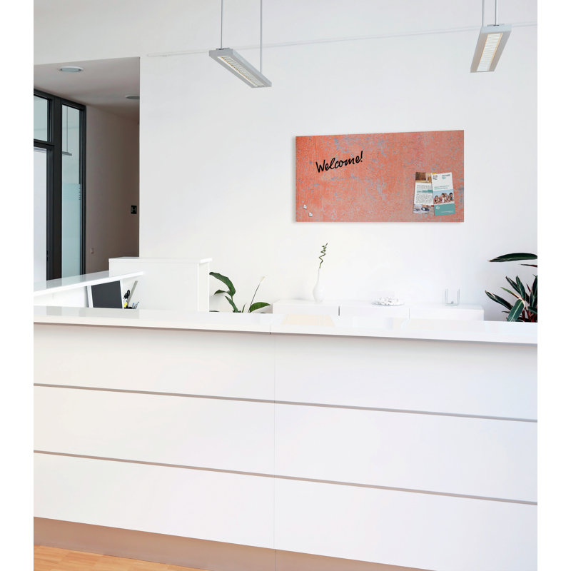Artverum Wall Mounted Magnetic Unframed Glass Board, 46cm H x 91cm W x 91cm L