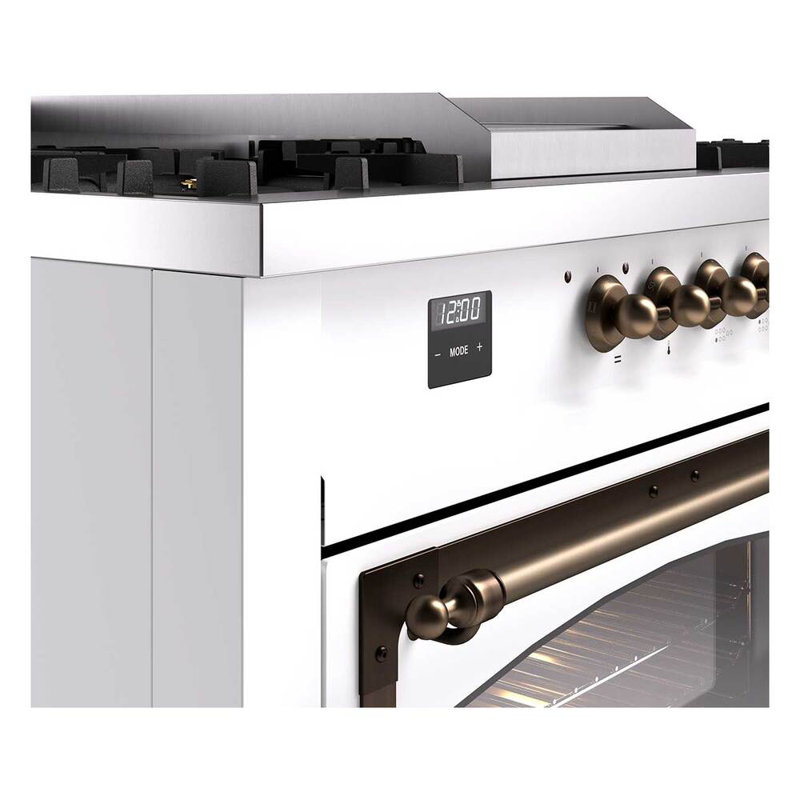 ILVE Nostalgie II Noblesse 60 inch Dual Fuel Range  (7 Sealed Burners + Griddle + French Top, Triple Glass Door, RAL)