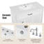Meuble-lavabo 36 po avec lavabo, armoire de salle de bain avec tiroirs, structure solide et panneau de fibres à densité moyenne, un paquet-108804058