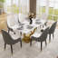 Ensemble de table de salle à manger moderne 7 pièces Zagan-959767345-959767346-975128225