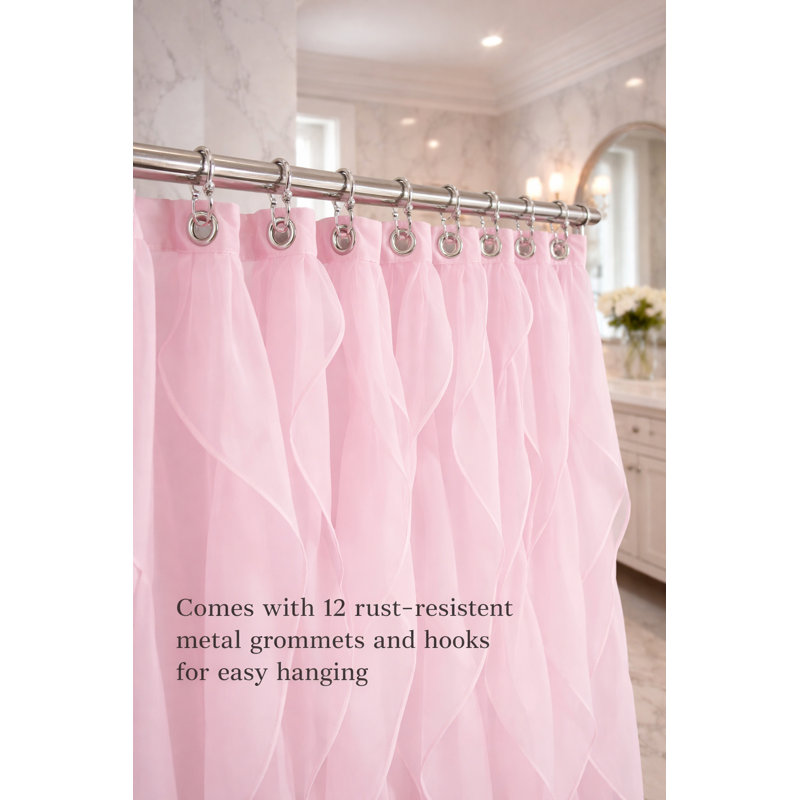 Danieliz Single Shower Curtain, Pink