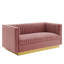 Causeuse en velours Sanguine-689499832
