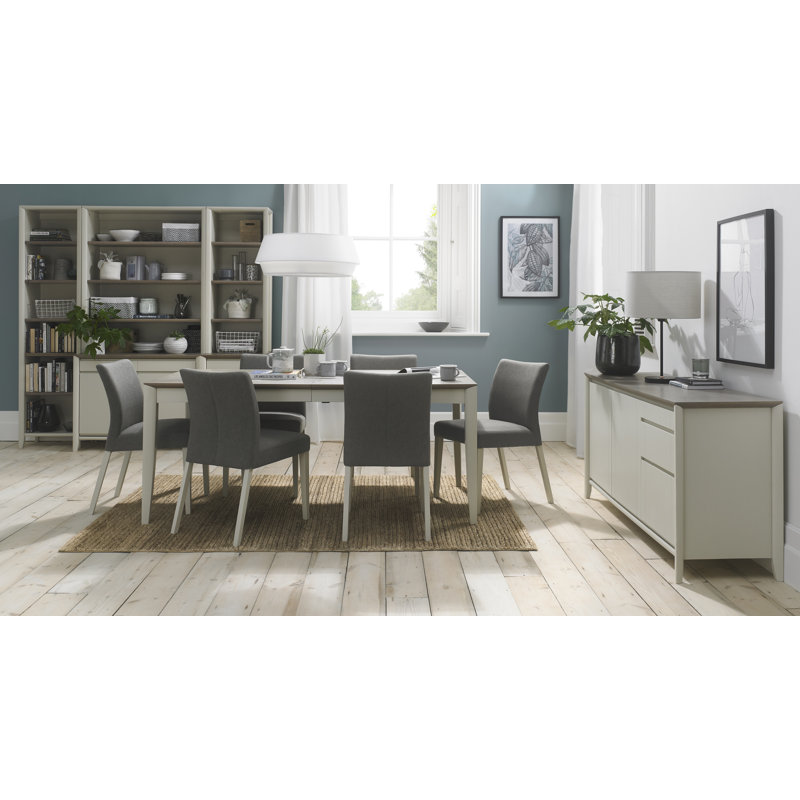 Izzie Rectangular Dining Table, Ivory, Beige,  H77 x L130 x W86cm