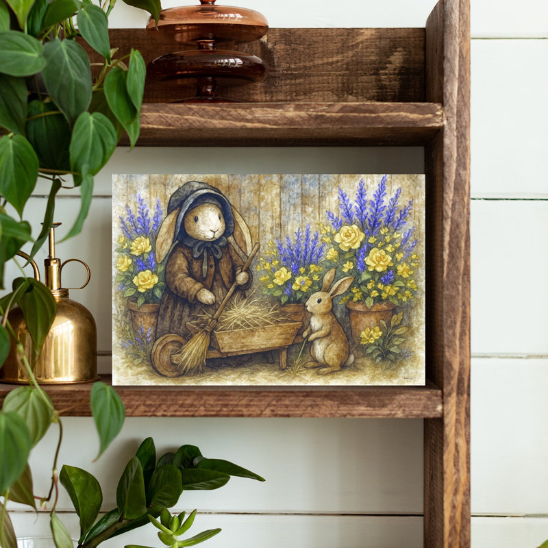 Art mural contemporain et romantique, H 12 po x l 18 po