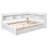 Bed Frame with Built-in L-Shaped Bookshelves & 2 Storage Drawers – Space-Saving Modern Platform Bed, Solid Pine Wood Construction, Minimalist Design-97292216-97292214