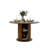 47” Round Dining Table For 4, Wood Farmhouse Kitchen Table For Living Room, Dinner, Chamfered Edge 1.18" Thickness Tabletop-1542690808
