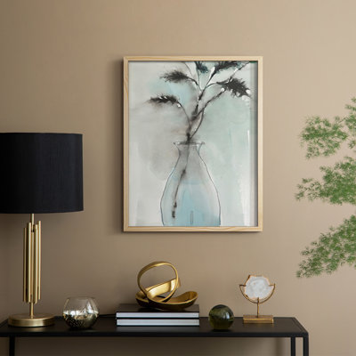 «Soft Ferns I», reproduction encadrée - bois massif