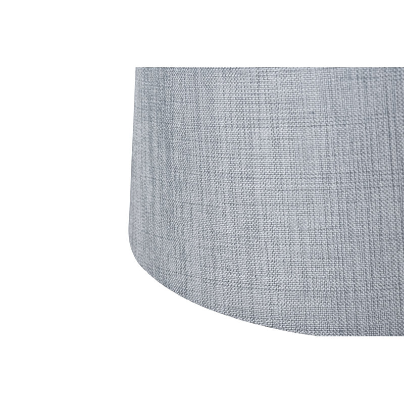 Antibes Candlestick Style Metal Table Lamp, Black, Black Base/Grey Shade, 57cm H x 28cm W x 28cm D